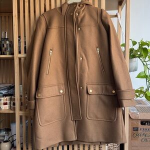 JCrew hooded wool jacket